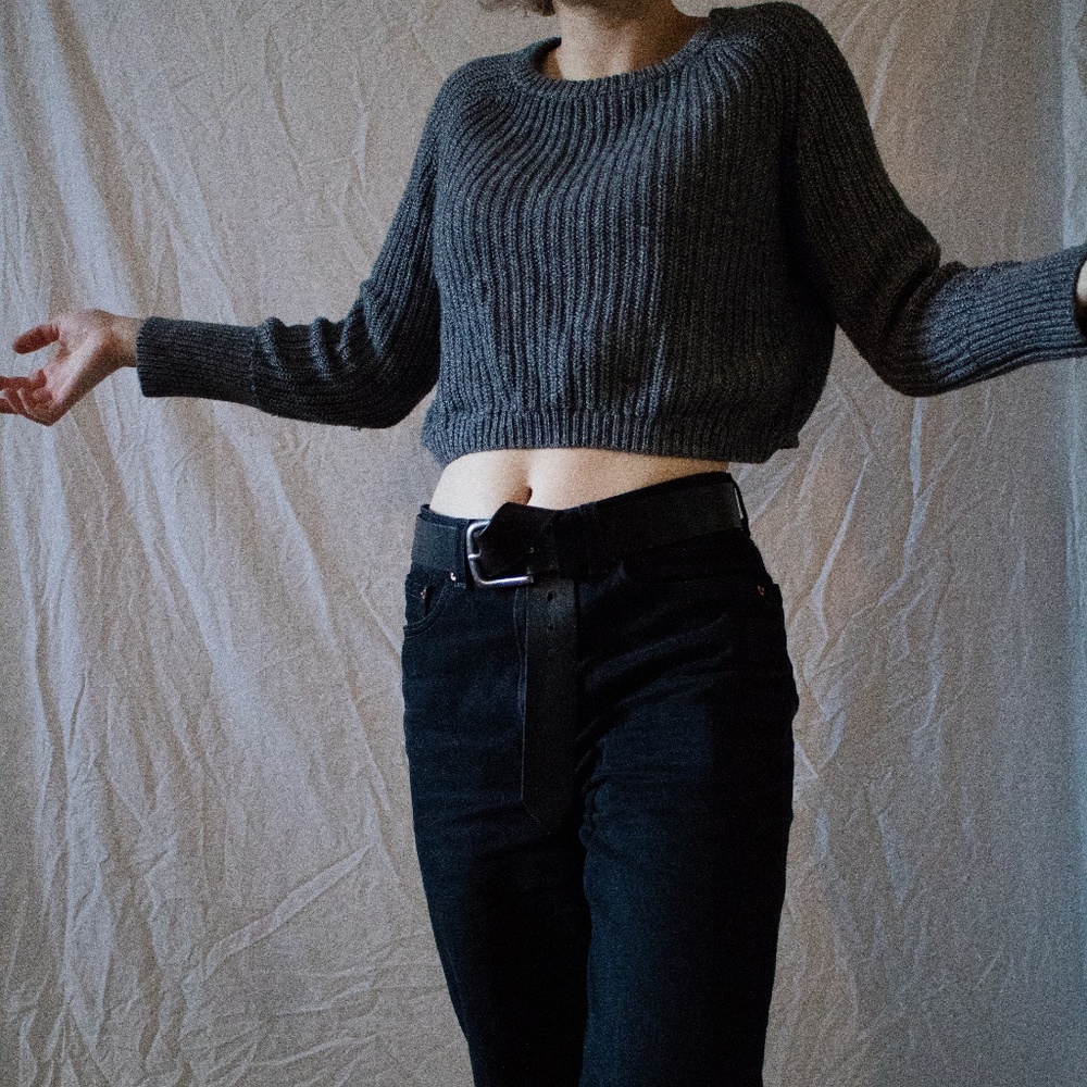 American Apparel Fisherman Cropped Sweater
